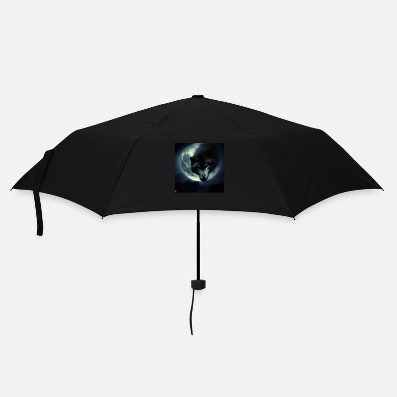 Wolf Moon Mystic 4 - Regenschirm (klein) - Schwarz