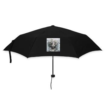 Prinzessin aus Papier - Regenschirm (klein) - Schwarz - Vorne