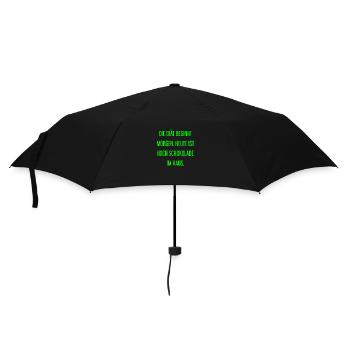 Die Diät beginnt morgen - Schokolade im Haus! - Regenschirm (klein) - Schwarz - Vorne