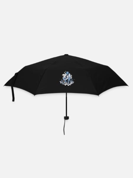 Méditation échiquéenne n°2 - Parapluie standard - noir