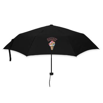 Eiszeit ist Sommerzeit - Regenschirm (klein) - Schwarz - Vorne