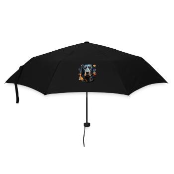 Hund - Regenschirm (klein) - Schwarz - Vorne