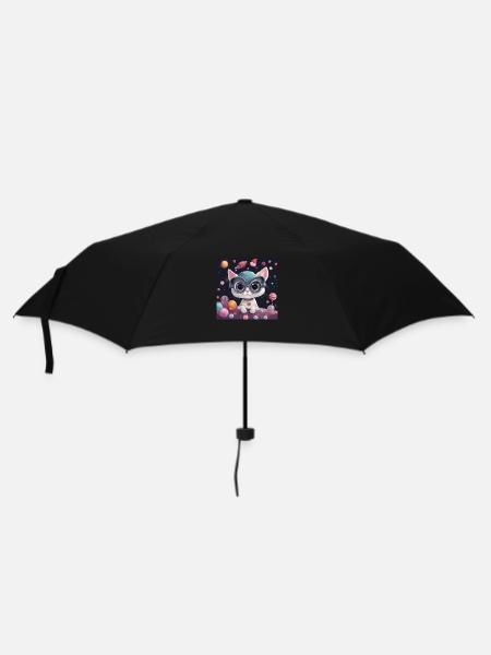 Chat - Parapluie standard - noir