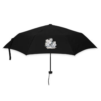 white horse in all its glory - Umbrella (small) - black - Front