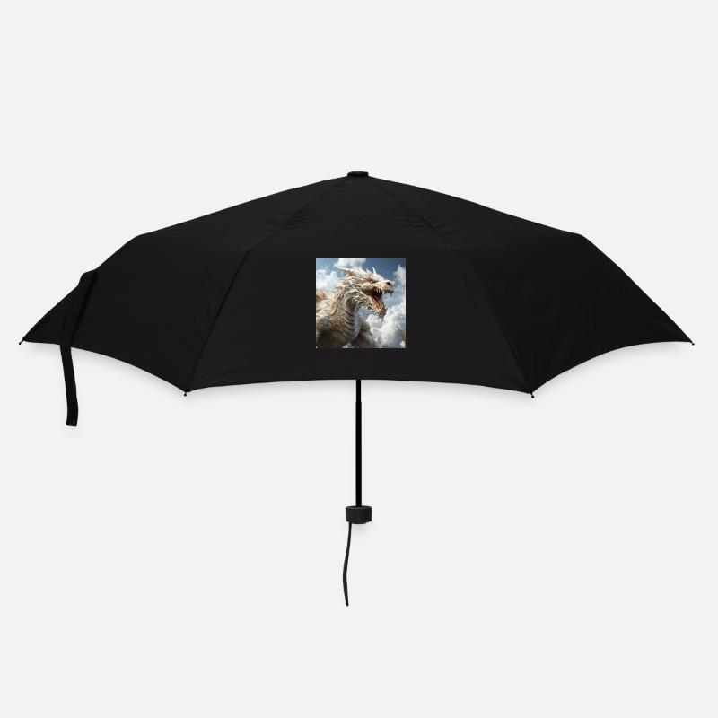 Weißer Drache - Regenschirm (klein) - Schwarz