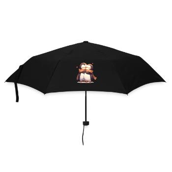 Penguin Heart Love Cute Hug Penguin Love - Umbrella (small) - black - Front
