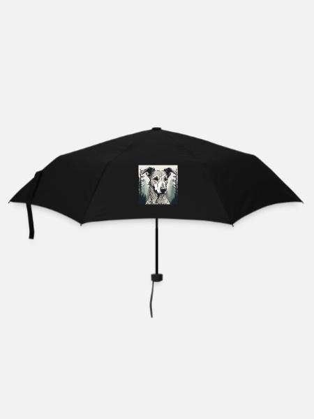 Portrait of a Lurcher - Umbrella (small) - black