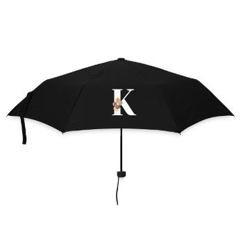 Buchstabe k Geburtstagsballon - Regenschirm (klein) - Schwarz - Vorne