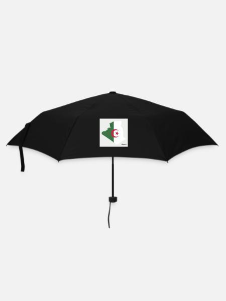 Algeria Flag, Map - Umbrella (small) - black