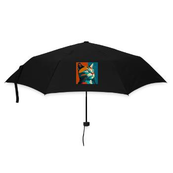 modern portrait of a cat copy - Parapluie standard - noir - Devant