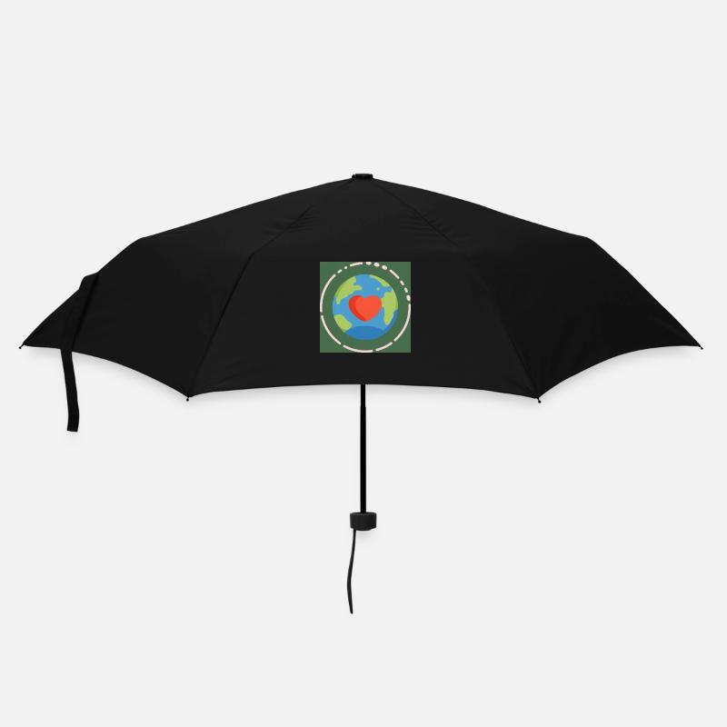 Nachhaltige Welt - Regenschirm (klein) - Schwarz