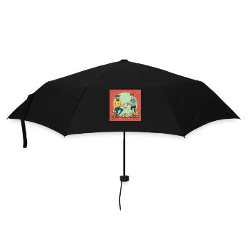 Polterabend mit Bier - Regenschirm (klein) - Schwarz - Vorne