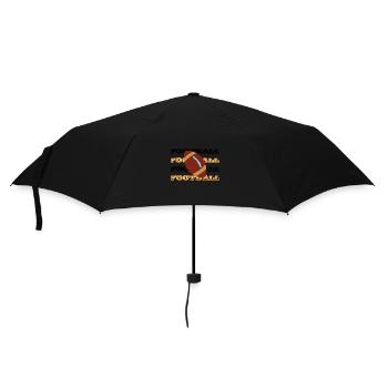 Football ist Leben - Regenschirm (klein) - Schwarz - Vorne