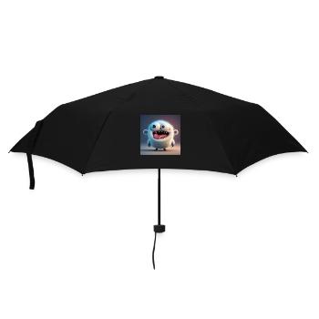 Happy Halloween cute monster tongue out scary fun - Umbrella (small) - black - Front