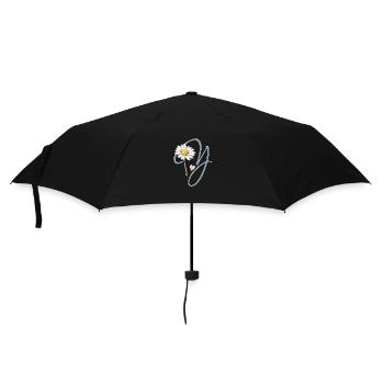 Lettre Y Daisy Heart - Parapluie standard - noir - Devant