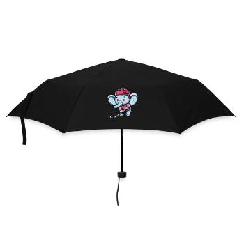 Silhouette d’ours d’une tête d’ours polaire - Parapluie standard - noir - Devant
