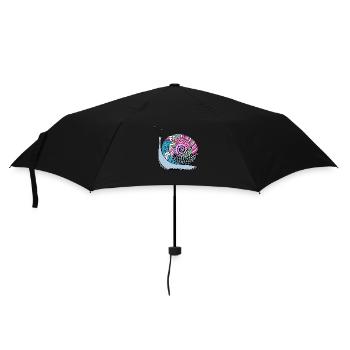 Schnecke - Regenschirm (klein) - Schwarz - Vorne