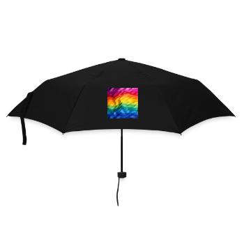 Pride Flag - Regenschirm (klein) - Schwarz - Vorne