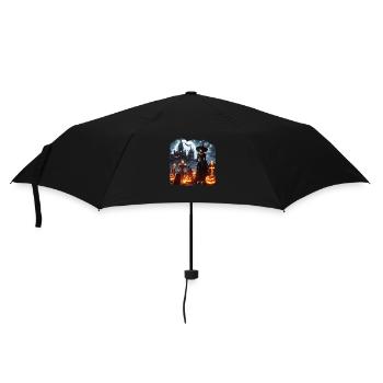 Witch Graveyard Pumpkins - Umbrella (small) - black - Front