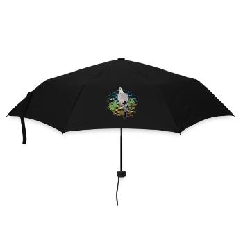 Vogel - Regenschirm (klein) - Schwarz - Vorne