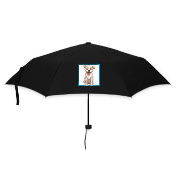 Cartoon Dog 5 - Umbrella (small) - black - Front