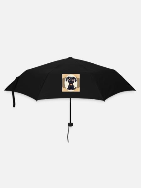 Dessin animé de chien 6 - Parapluie standard - noir
