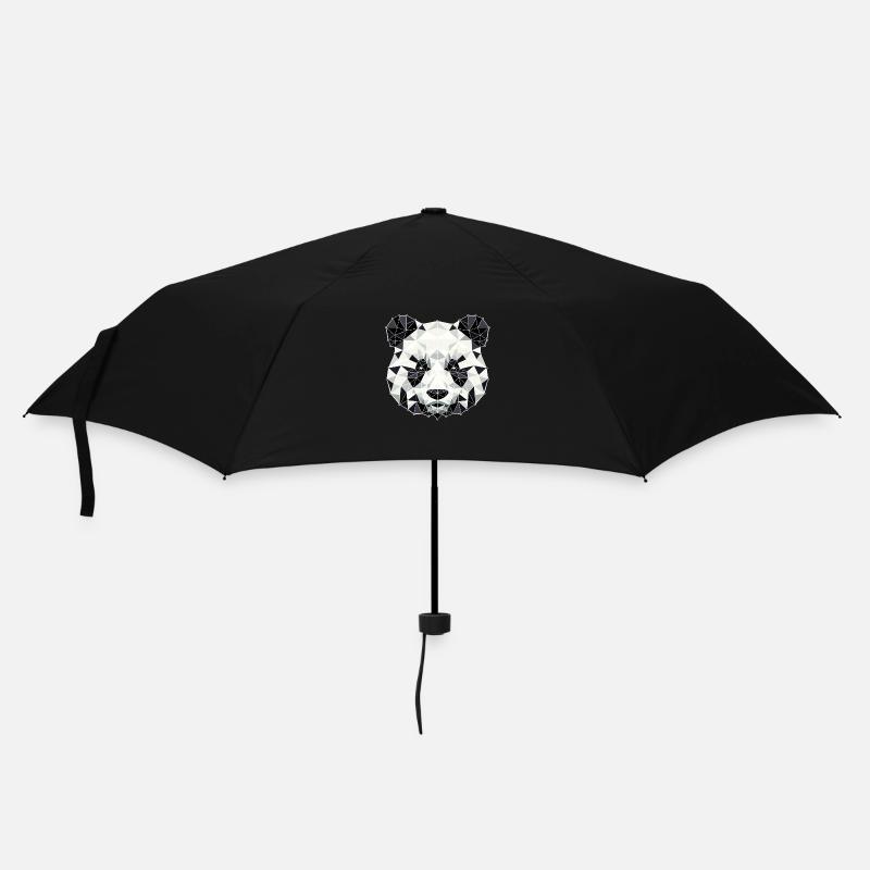 Panda // panda - Regenschirm (klein) - Schwarz