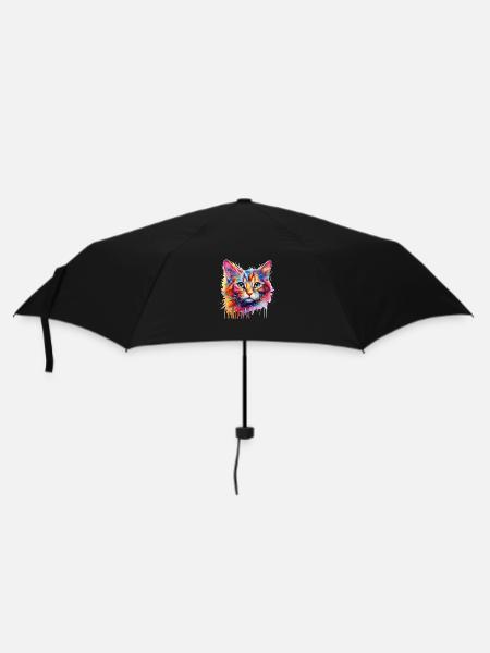 colorful kitten - Umbrella (small) - black