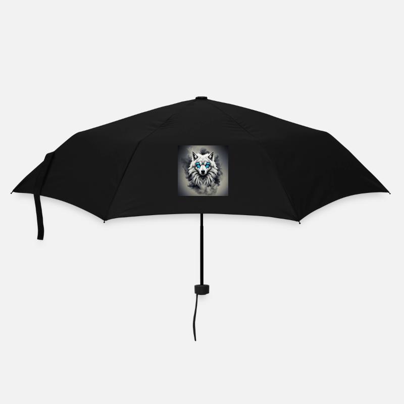 loup yeux bleus - Parapluie standard - noir