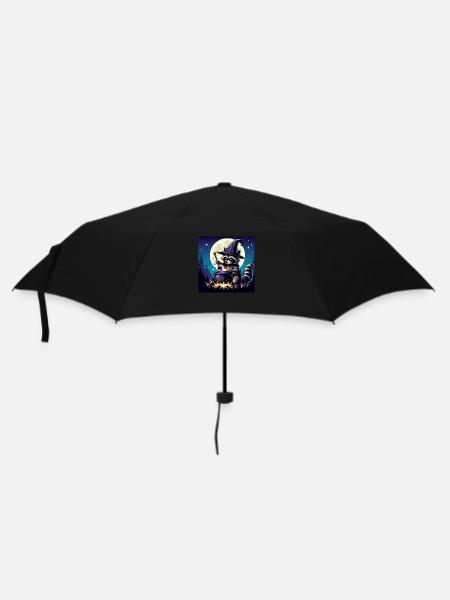 Raton laveur Halloween - Parapluie standard - noir