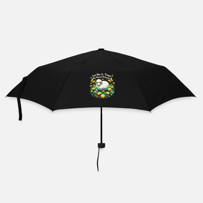 Citation sur les moutons, mes moutons m'attendent - Parapluie standard - noir