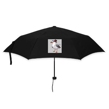 Seagull at Christmas - Umbrella (small) - black - Front