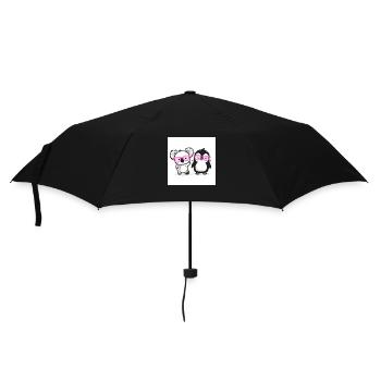 Koala y pingüino pink glasses - Umbrella (small) - black - Front