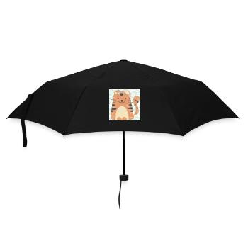 Happy kitten. - Umbrella (small) - black - Front