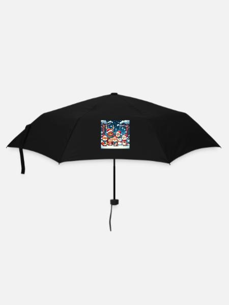 Christmas Animals - Umbrella (small) - black
