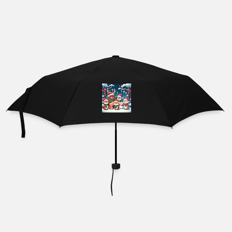 Christmas Animals - Umbrella (small) - black