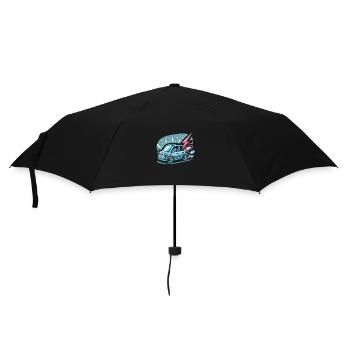 Blitzsauberer Fahrtwind im E-Auto 🚙⚡️ - Regenschirm (klein) - Schwarz - Vorne