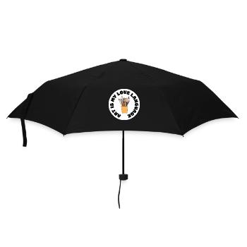 Kunst ist meine Liebessprache - Regenschirm (klein) - Schwarz - Vorne