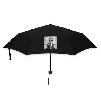 Alien Mugshot - Regenschirm (klein) - Schwarz - Vorne