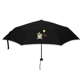 Buchstabe M Safari - Regenschirm (klein) - Schwarz - Vorne