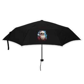 Santa Claus - illustration - Umbrella (small) - black - Front