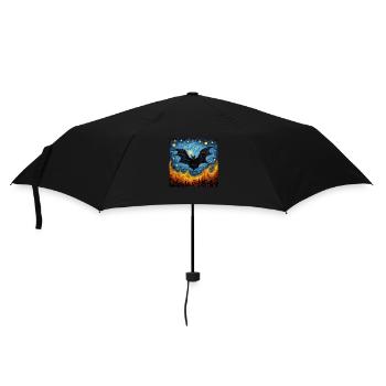 Bat, Van Gogh, Starry Night, Animal - Umbrella (small) - black - Front