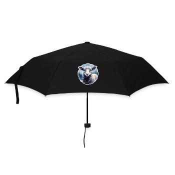 Moutons en hiver - Parapluie standard - noir - Devant