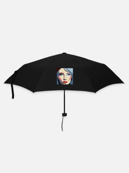 Women / Feminin / Art - Regenschirm (klein) - Schwarz