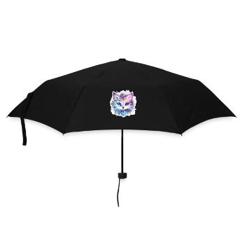 Chat - illustration - Parapluie standard - noir - Devant