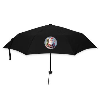 Père Noël / Hiver / Réveillon de Noël / Neige - Parapluie standard - noir - Devant