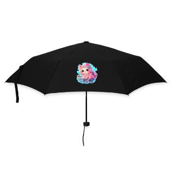 Chat - illustration - Parapluie standard - noir - Devant