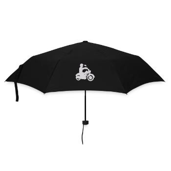 Motorradfahrer Motorrad Motorcross Motorradfan - Regenschirm (klein) - Schwarz - Vorne