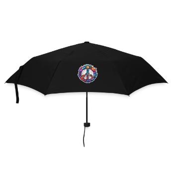 Love Peace and Harmony / Hippie / Freedom - Umbrella (small) - black - Front