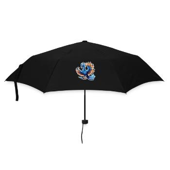 Phoenix / Vogel / Tier / Fabelwesen / Feuer - Regenschirm (klein) - Schwarz - Vorne